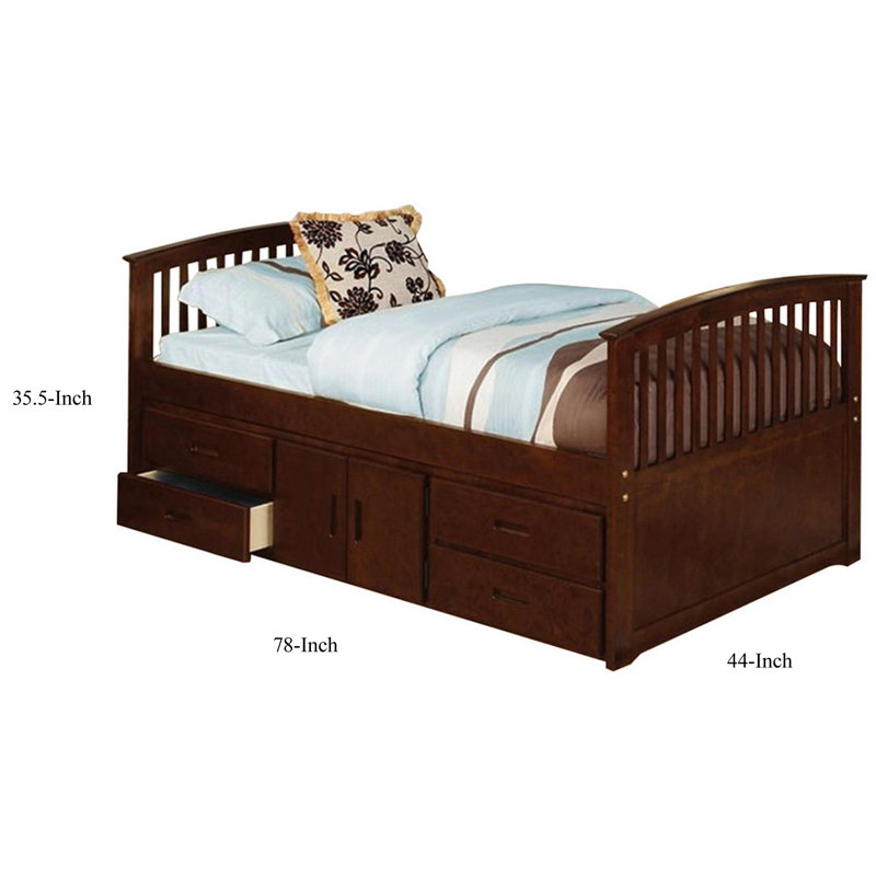 Harriet Bee Yate Solid Wood Slat Storage Bed Wayfair